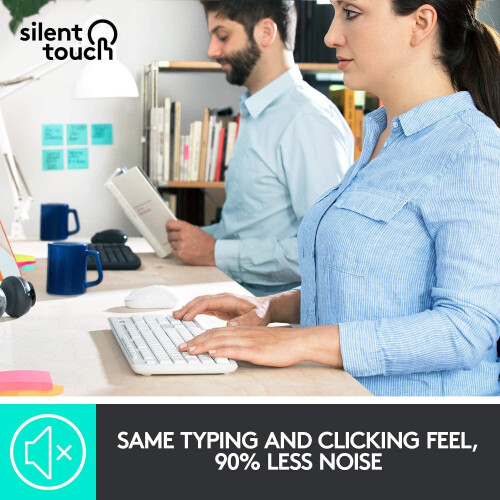 Logitech Logitech MK295 Wireless Mouse & Keyboard Combo – SilentTouch Tech, Full Numpad, Advanced Optical Tracking, Nano USB 1