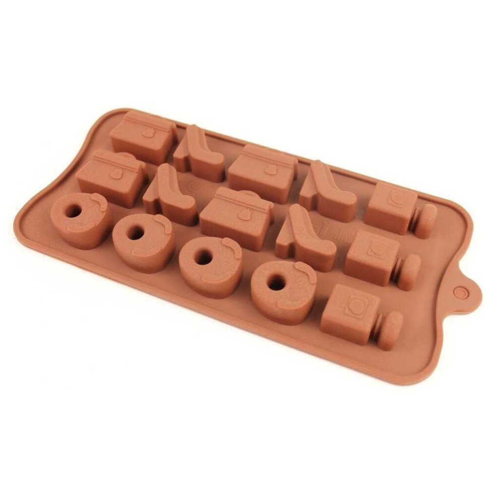 Perfume Shoes Handbag Silicone Mould Baking Chocolate Ice Wax Melts - 3 Pack