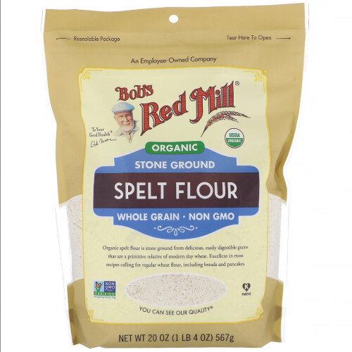 Bob's Red Mill, Οργανικό Σπέλτο Αλεύρι, Πλήρες Γρασίδι, 20 oz (567 g)