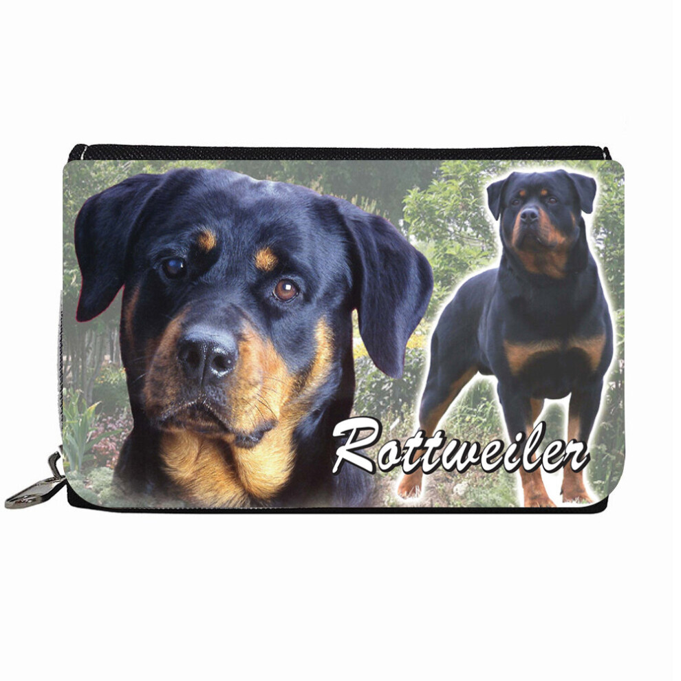 Rottweiler Dog Breed Canvas Zipped Gift Purse