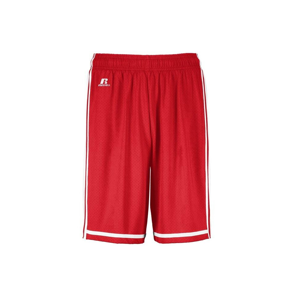 Russell 4B2VTB.TRW.M Youth Legacy Basketball Shorts, True Red & White - Medium