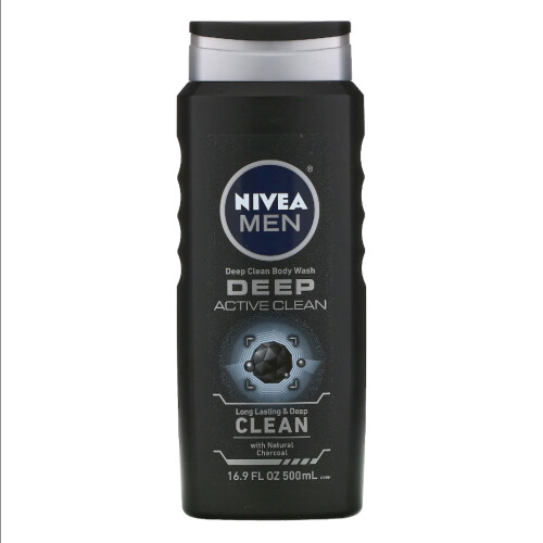 NIVEA Nivea, Men, Deep Clean Body Wash, Deep Active Clean, 500ml