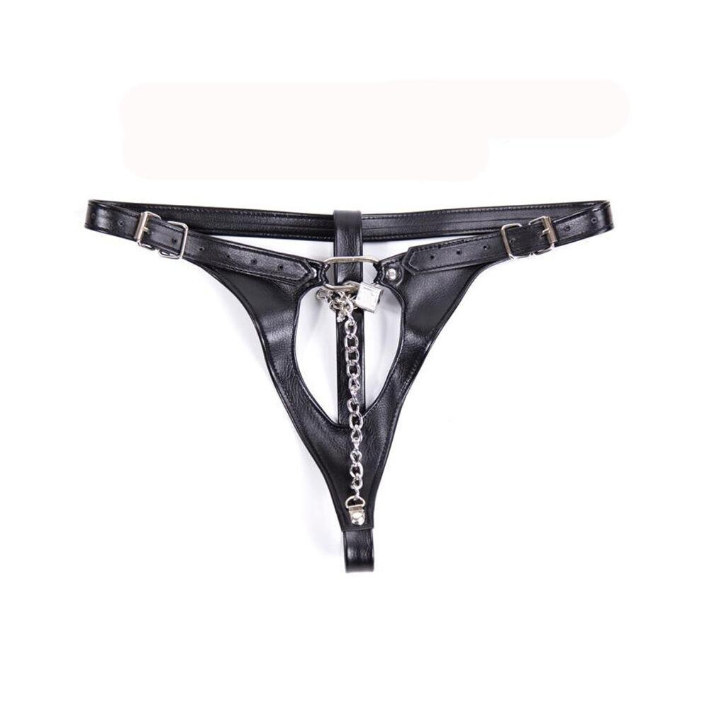 The Room Of Doom Dominatrix Leather Chastity Knickers