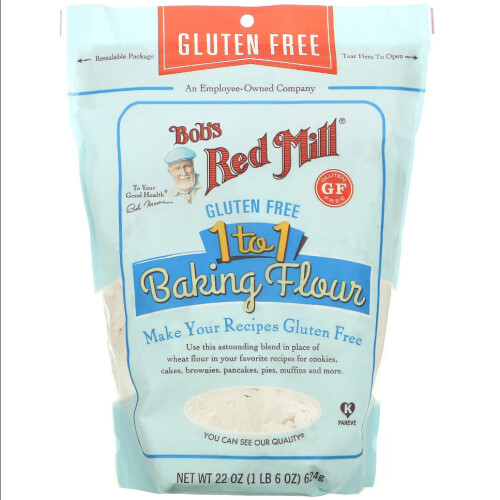Bob's Red Mill, 1 to 1 Baking Flour, Gluten Free, 22 oz (624 g)
