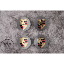 (Grey Gold ) Set of 4 Porsche alloy wheel caps 75mm
