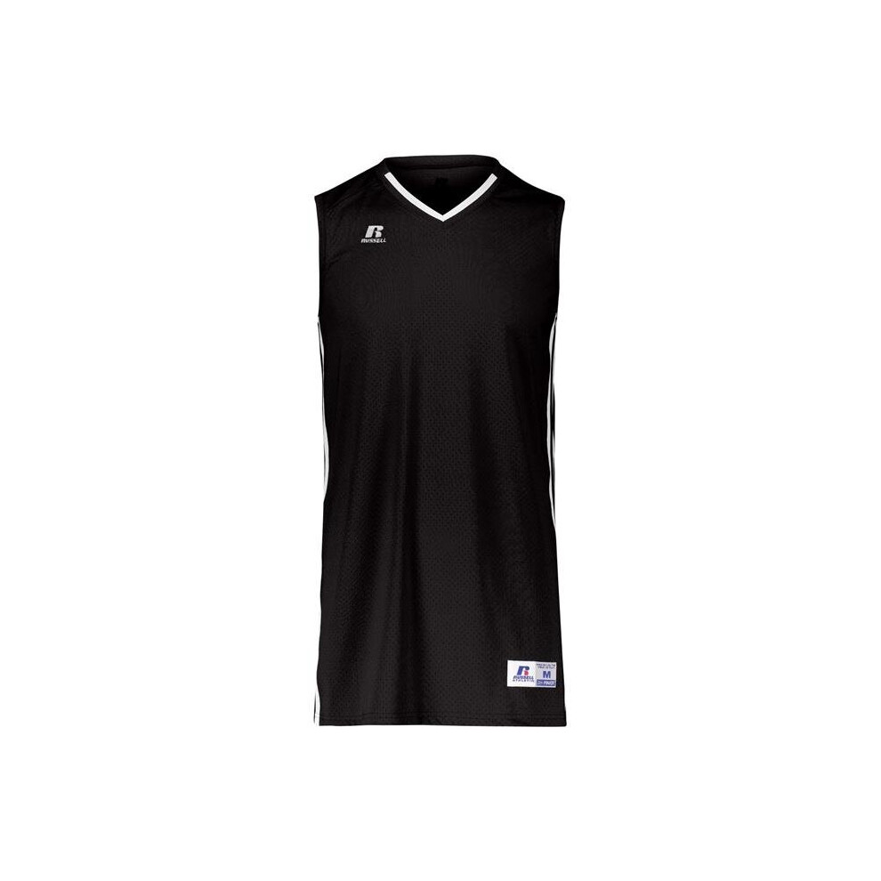 Russell 4B1VTB.BWH.S Youth Legacy Basketball Jersey, Black & White - Small