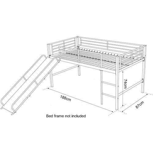 Baby Blue Tent for Midsleeper Cabin Bunk Bed 1