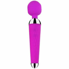 (Purple-No Box) Magic Wand Vibrator 10 Modes Rechargeable Body Massager