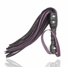 Purple Black Flogger Spanking Whip Impact Play Bondage Kink Bdsm Fetish