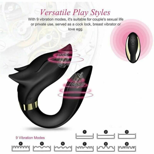 Remote Control Wearable Black Vibrator G-Spot Clitoral Stimulation 2