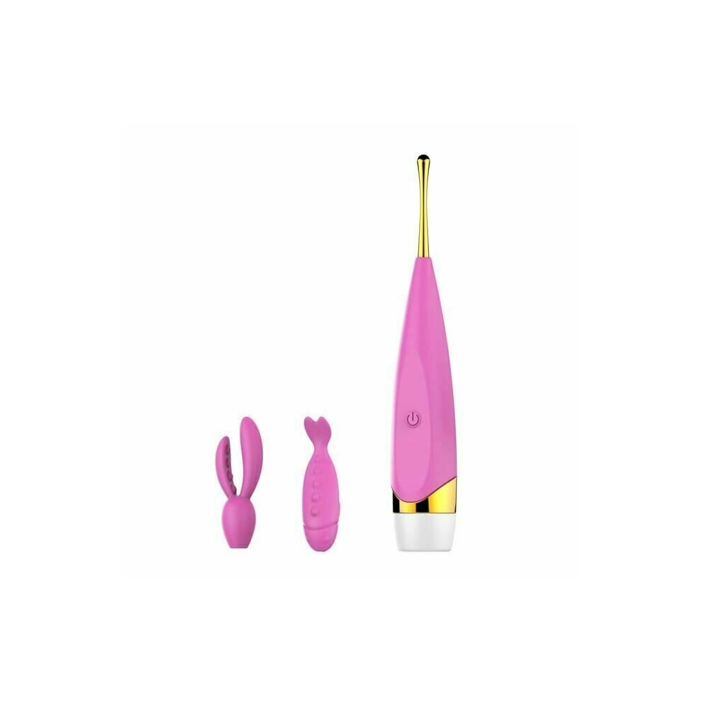 (Pale Pink) Intense Clitoris Stimulator G-Spot Vibrator Nipple Massager Clitoral Orgasm Women