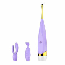 (Pale Purple) Intense Clitoris Stimulator G-Spot Vibrator Nipple Massager Clitoral Orgasm Women