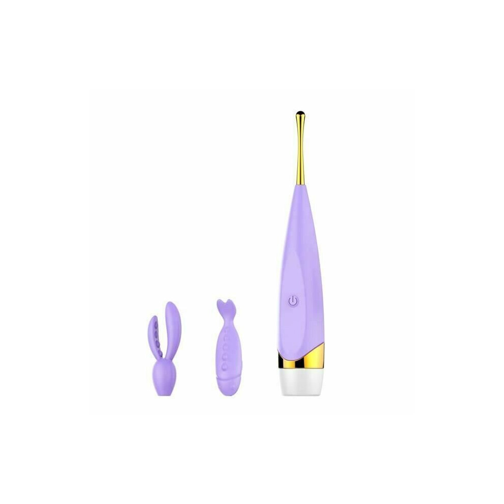 (Pale Purple) Intense Clitoris Stimulator G-Spot Vibrator Nipple Massager Clitoral Orgasm Women