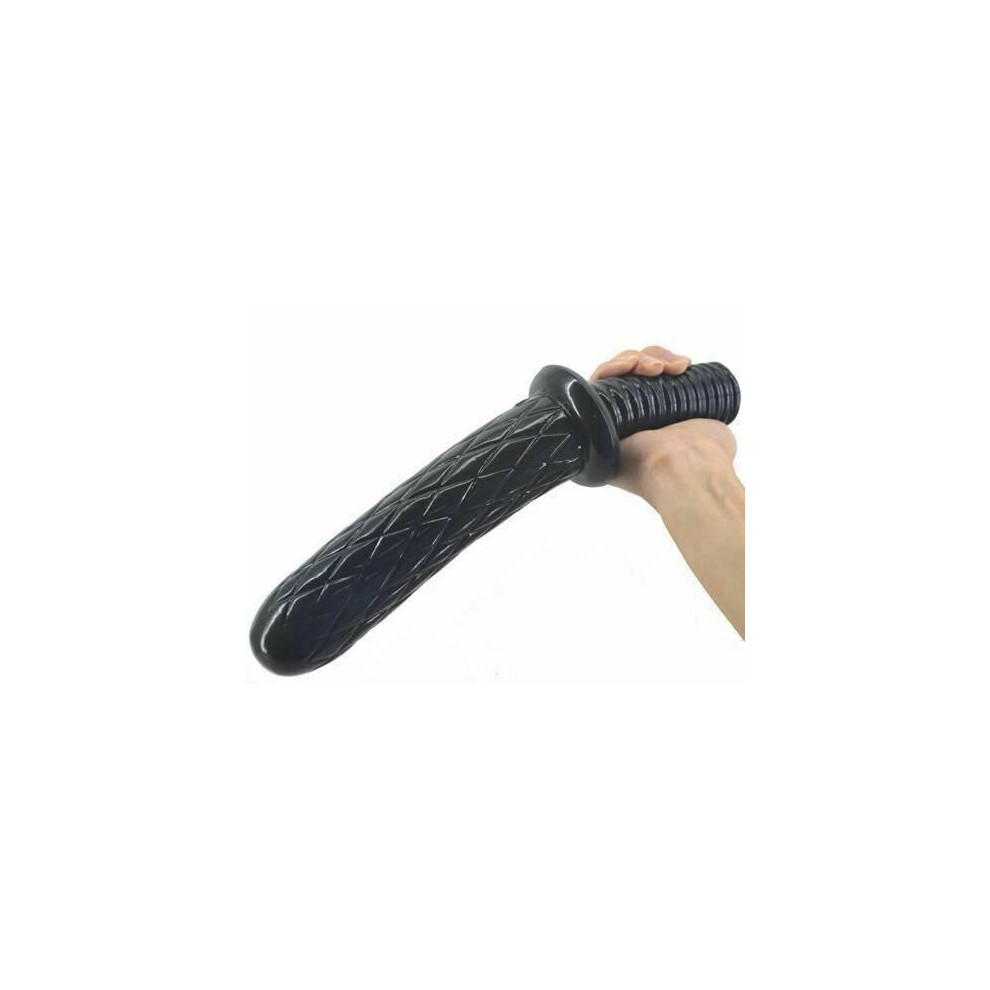 (Black) 31Cm 12.2Inch Real Faak Dildo Dong Colour Rubber Sex Toy 4.9Cm Thick Butt Plug