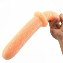 (Flesh) 31Cm 12.2Inch Real Faak Dildo Dong Colour Rubber Sex Toy 4.9Cm Thick Butt Plug