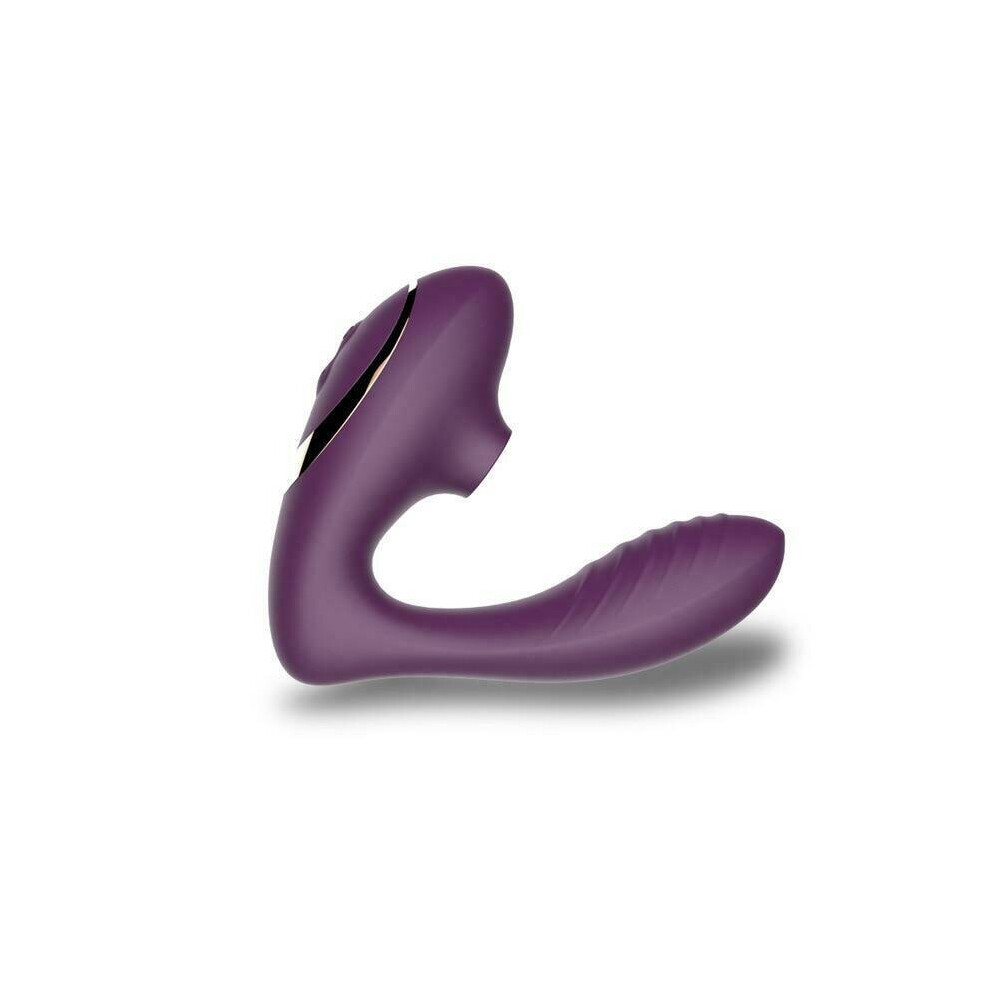 (Purple) Sucking Clitoris Vibrator Oral Tongue Wearable G-Spot Clit Stimulation