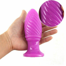 (Purple) 12.5Cm 4.9Inch Fantasy Faak Dildo Dong Rubber Sex Toy 4.7Cm Thick Butt Plug
