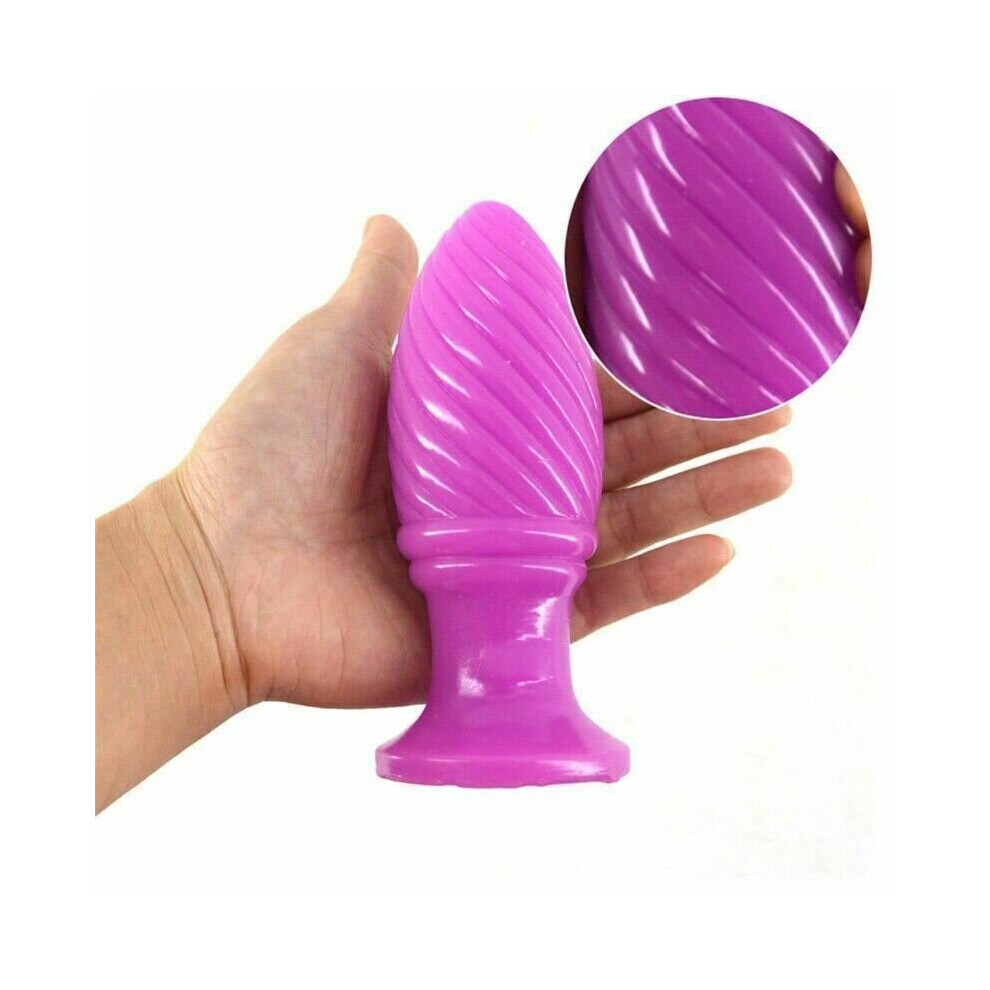 (Purple) 12.5Cm 4.9Inch Fantasy Faak Dildo Dong Rubber Sex Toy 4.7Cm Thick Butt Plug