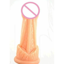 (Flesh) 14.8Cm 5.8Inch Horn Faak Dildo Dong Colour Rubber Sex Toy 4.2Cm Thick Butt Plug