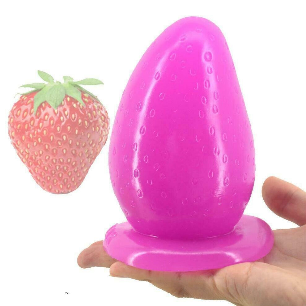 (Black) 12Cm 4.7Inch Faak Dildo Dong Real Colour Rubber Sex Toy 7.7Cm Thick Butt Plug