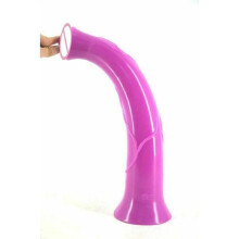 (Purple) 43Cm 16.9Inch Extra Long Faak Dildo Dong Rubber Sex Toy 4.4Cm Thick Butt Plug