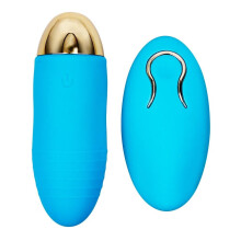 (Blue) Bullet Vibrator Jumping Egg Wireless Remote Control Waterproof