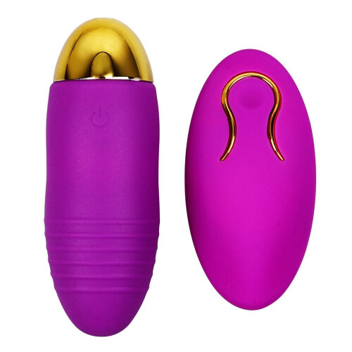 (Purple) Bullet Vibrator Jumping Egg Wireless Remote Control Waterproof