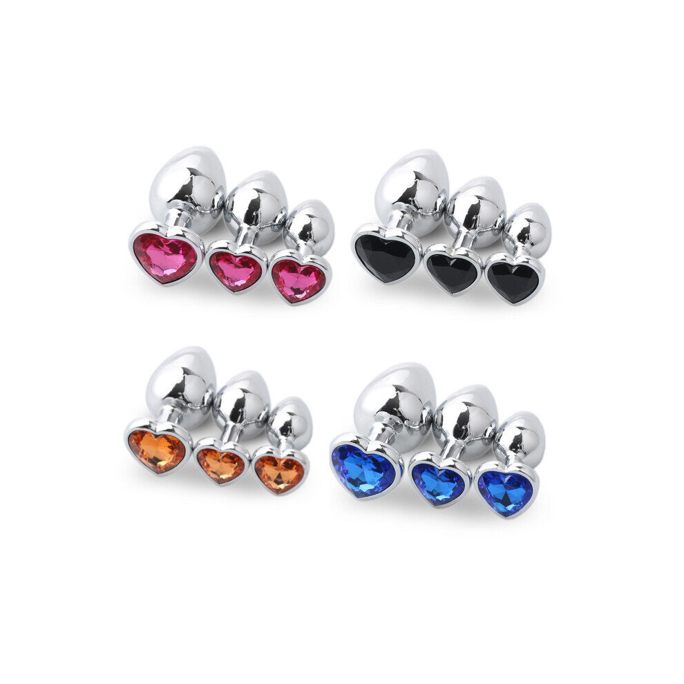 3Pcs/Set Butt Jewellery Heart Metal Anal Plug Sex Toys Women on OnBuy