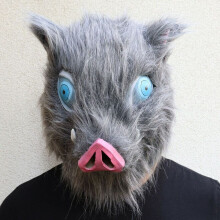 (DarkGray) Demon Slayer Pig Cosplay costume Mask Cos