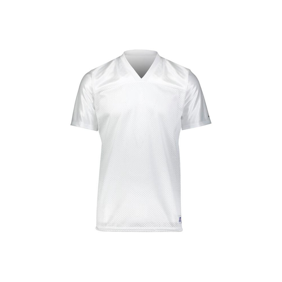Russell R0593b.whi.s Youth Solid Flag Football Jersey, - Small White