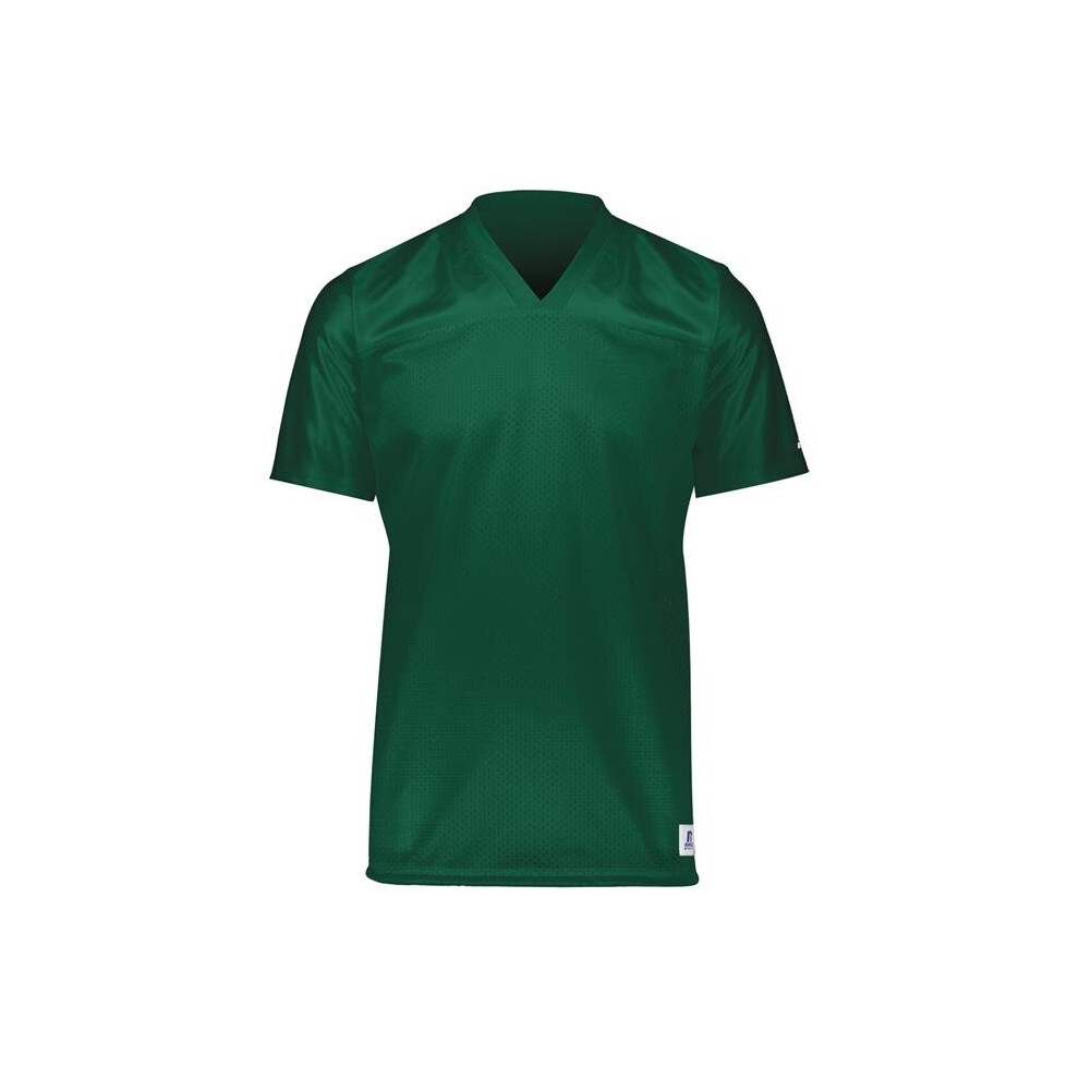 Russell R0593b.dgr.xl Youth Solid Flag Football Jersey, Dark - Extra Large Green