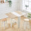 Living And Home Drop Leaf Kitchen Dining Table Small Breakfast Folding Bar Table 4