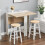 Living And Home Drop Leaf Kitchen Dining Table Small Breakfast Folding Bar Table 2