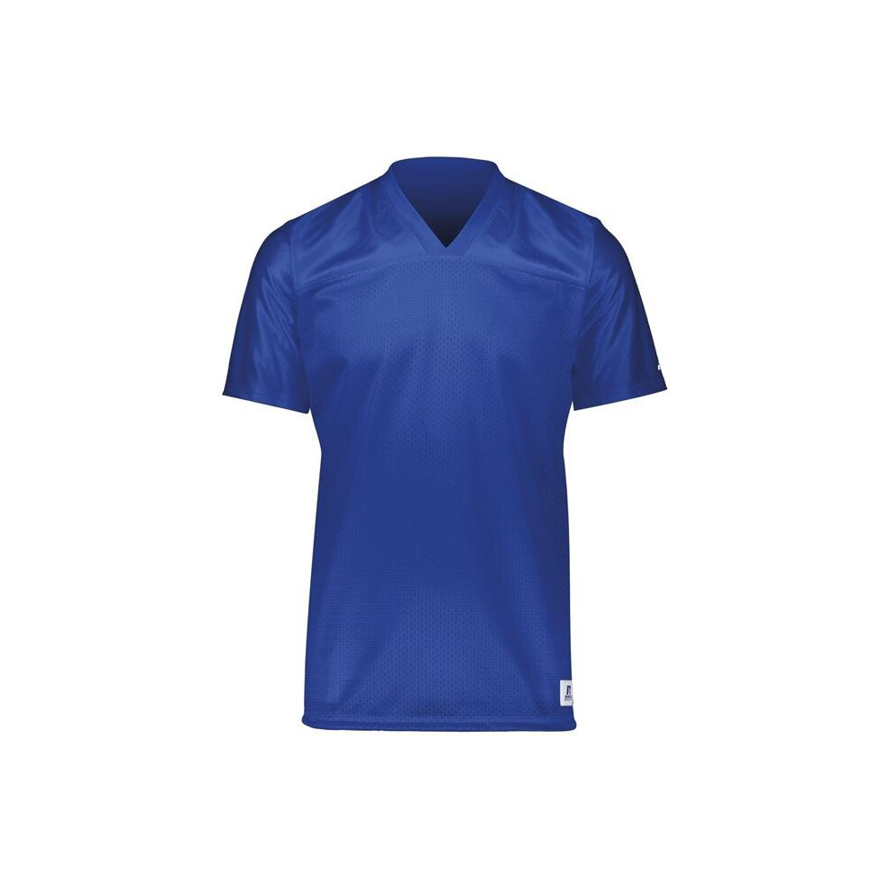 Russell R0593M.ROY.M Adult Solid Flag Football Jersey, Royal - Medium