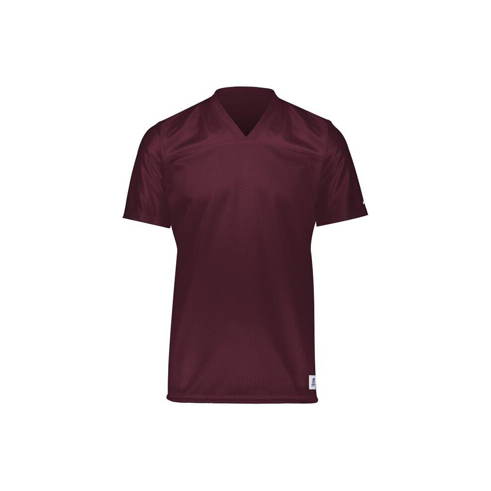 Russell R0593B.MAR.L Youth Solid Flag Football Jersey, Maroon - Large