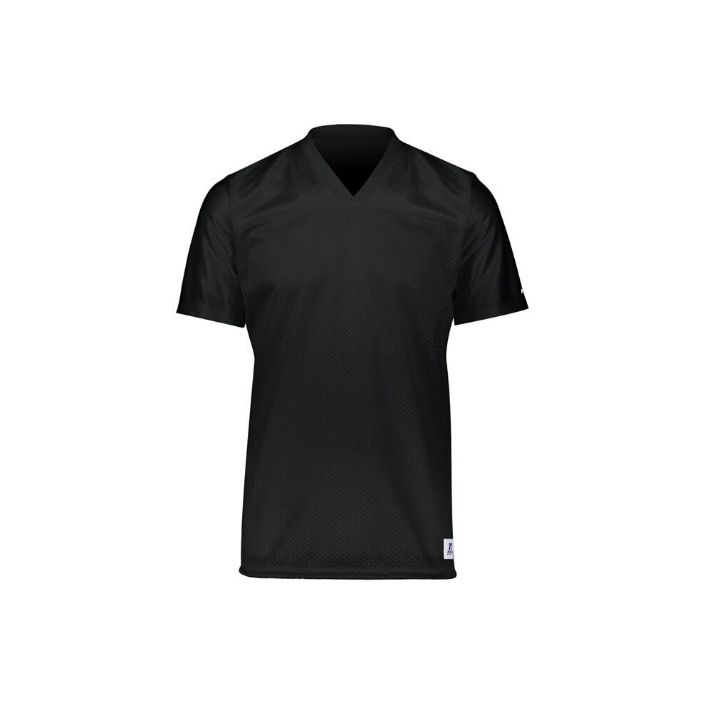 Russell R0593B.BLK.S Youth Solid Flag Football Jersey, Black - Small