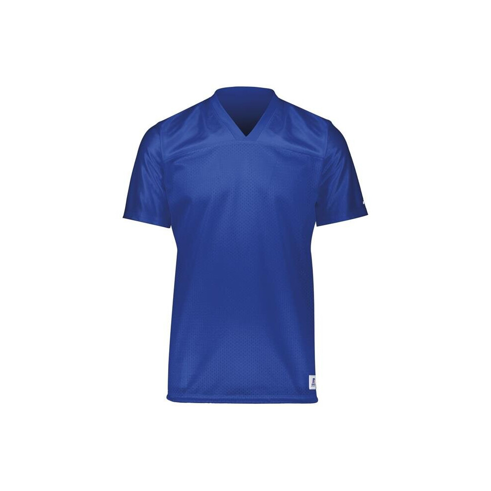 Russell R0593M.ROY.S Adult Solid Flag Football Jersey, Royal - Small