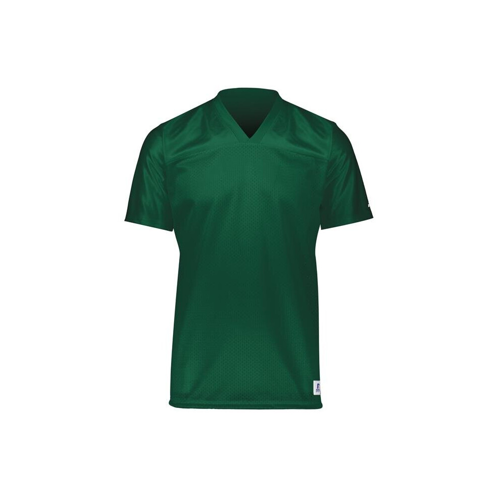 Russell R0593b.dgr.l Youth Solid Flag Football Jersey, Dark - Large Green