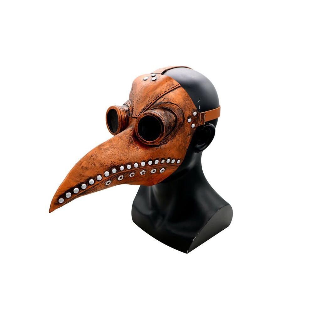 (Copper) Plague Doctor Mask Faux Leather Steampunk Halloween 2021 Not,Specified