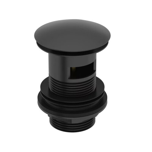 Modern Contemporary Black Full Cover Basin Waste - Slotted
