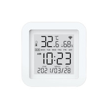 Smart WiFi Temperature Humidity Monitor: TUYA Wireless Temperature Humidity Sensor with APP Notification Alerts,WiFi Thermometer Hygrometer