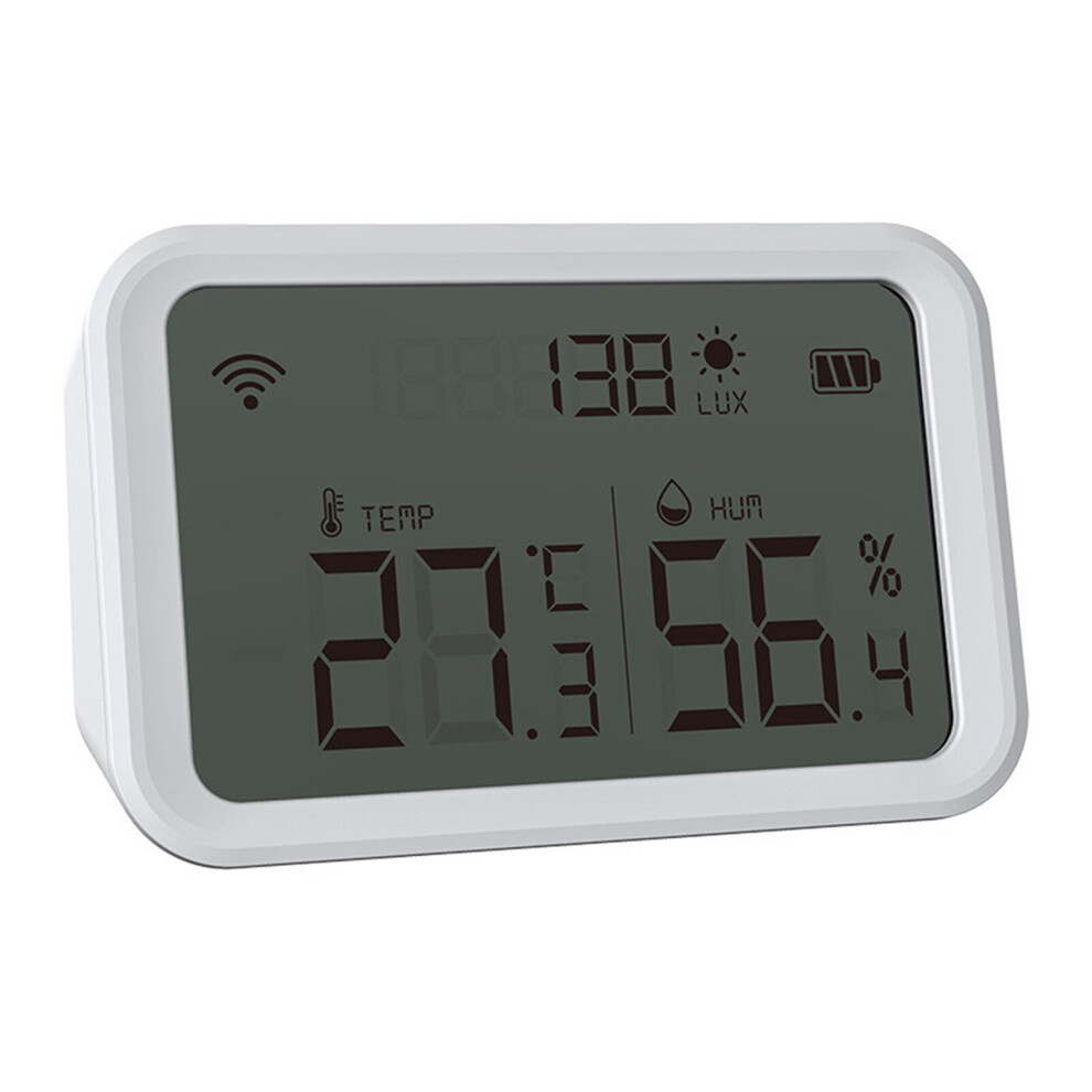 Ancoree Zigbee Temperature And Humidity Sensor Indoor Hygrometer Thermometer With Lcd Display Monitor For House Greenhouse Compatible With Alexa