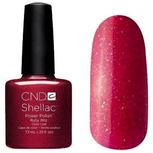 CND SHELLAC BRAND GEL NAIL POLISH SHADE RUBY RITZ 7.3ML