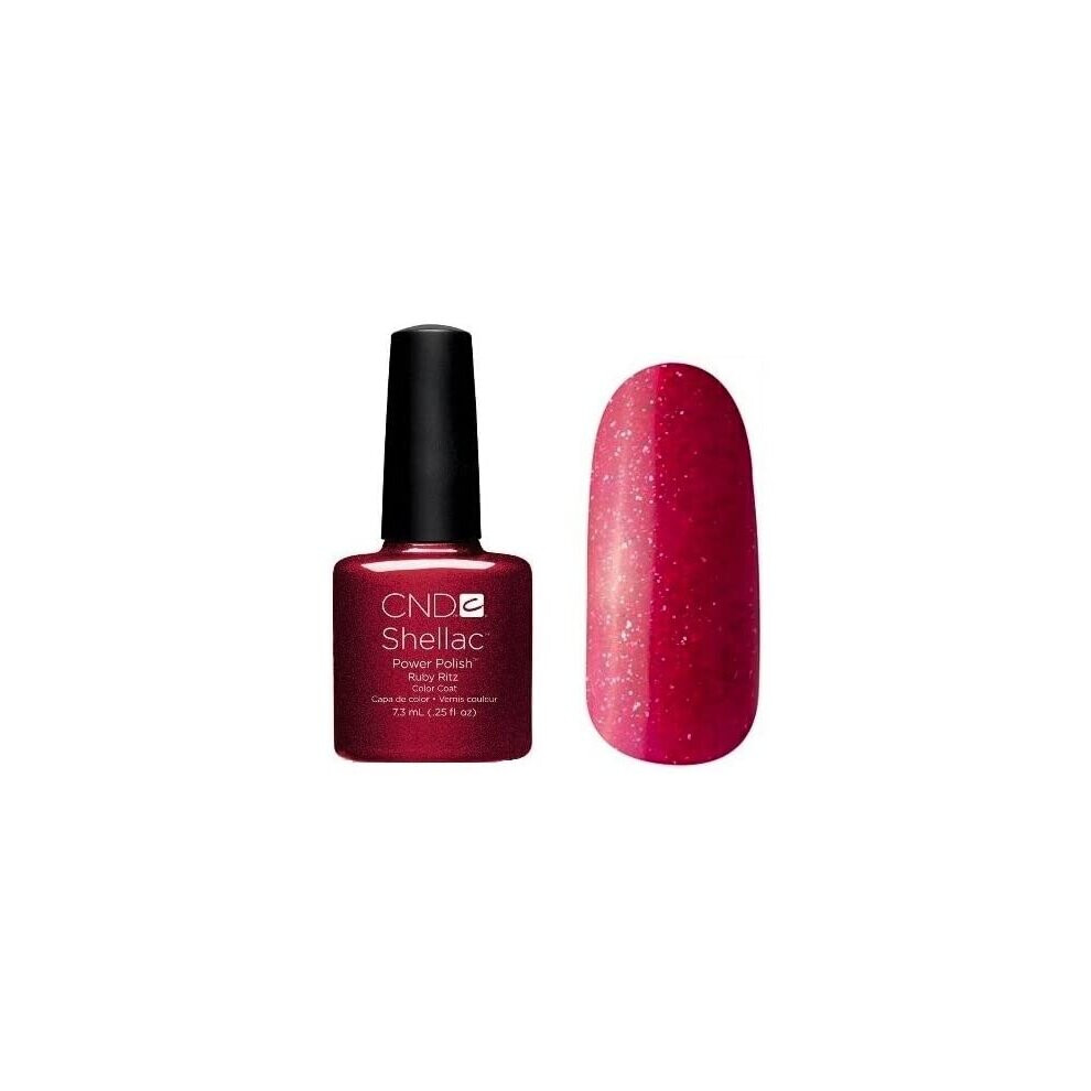 CND SHELLAC BRAND GEL NAIL POLISH SHADE RUBY RITZ 7.3ML