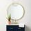 Living And Home (Gold 50CM) Slim Frame Round Mirror 1