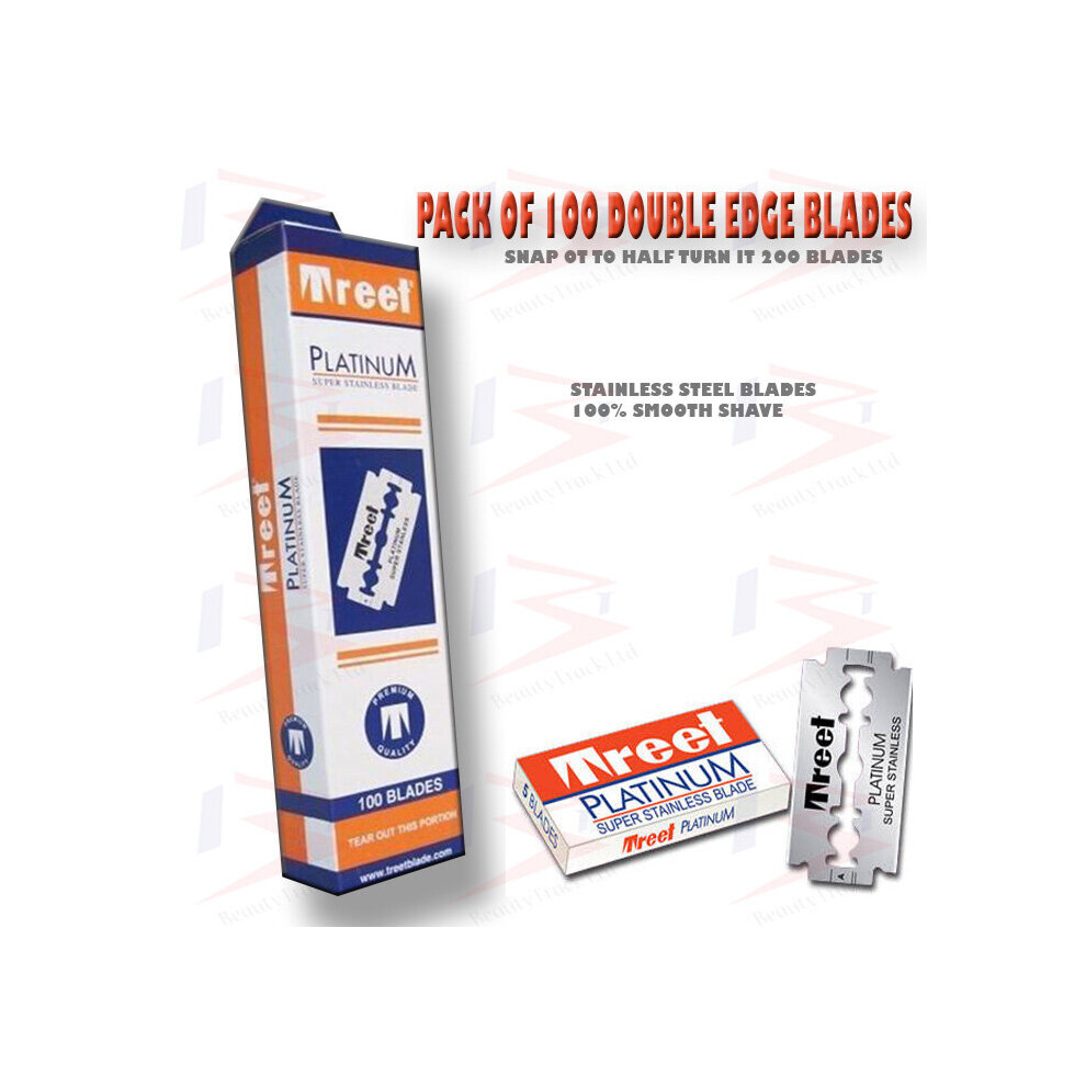 Treet Platinum Super Steel Double Edge Shaving Razor Blades pillar