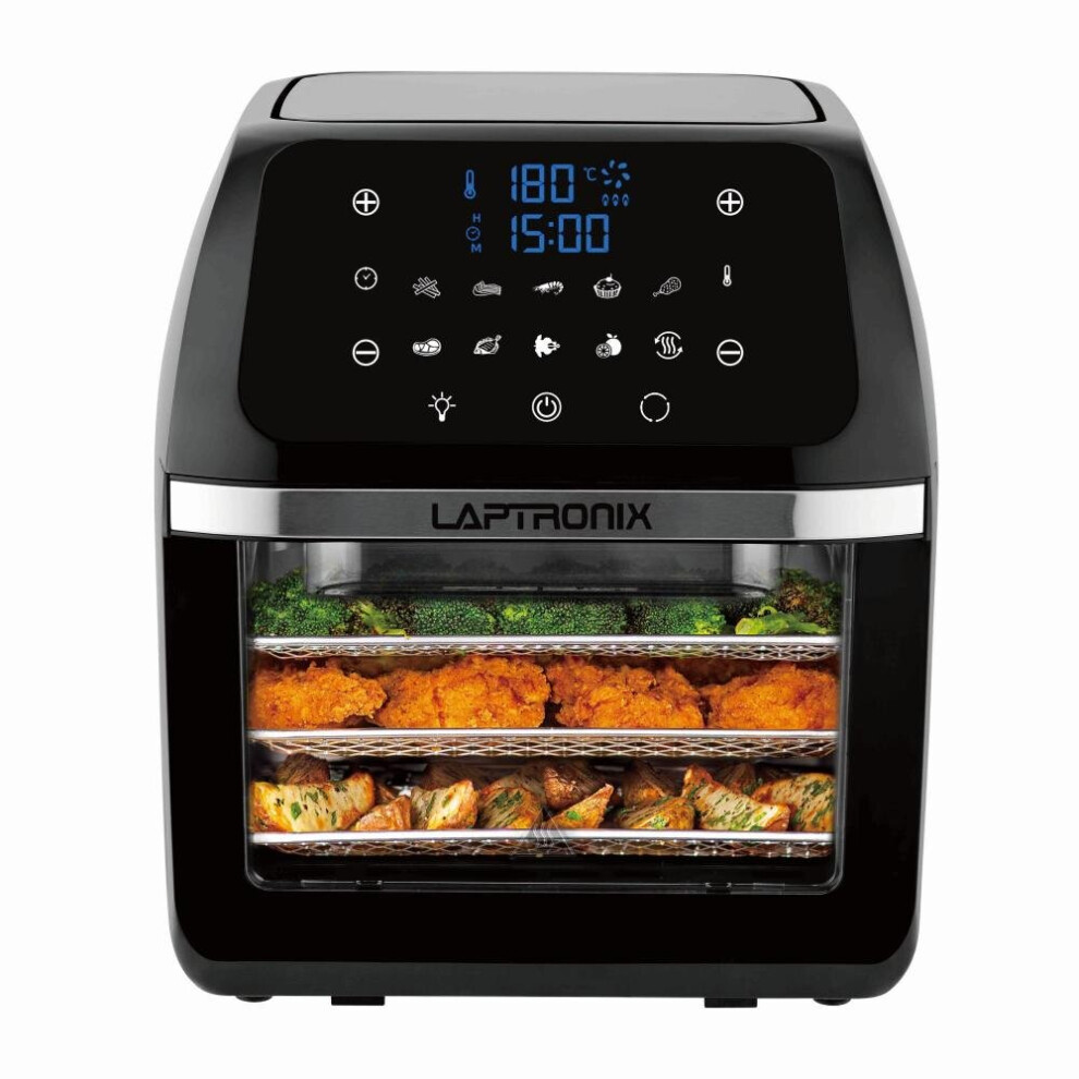 Laptronix 1800W XL Digital Air Fryer - 12L Capacity