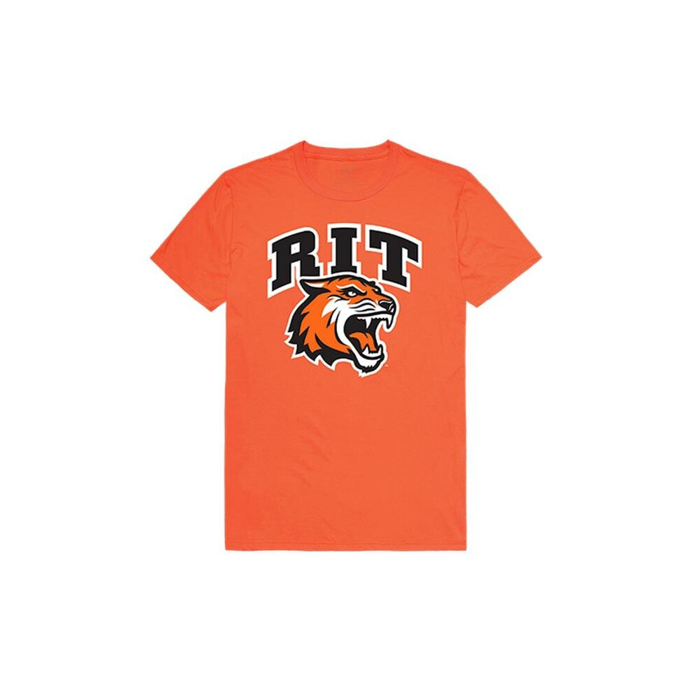 W Republic 506-370-ORN-04 Rochester Institute of Technology Men The Freshman T-Shirt, Orange & White - Extra Large-image-OPC-P87VKZS-NEW