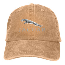 (Natural) Jaguar Pop Design Cotton Washed Baseball Cap Hats