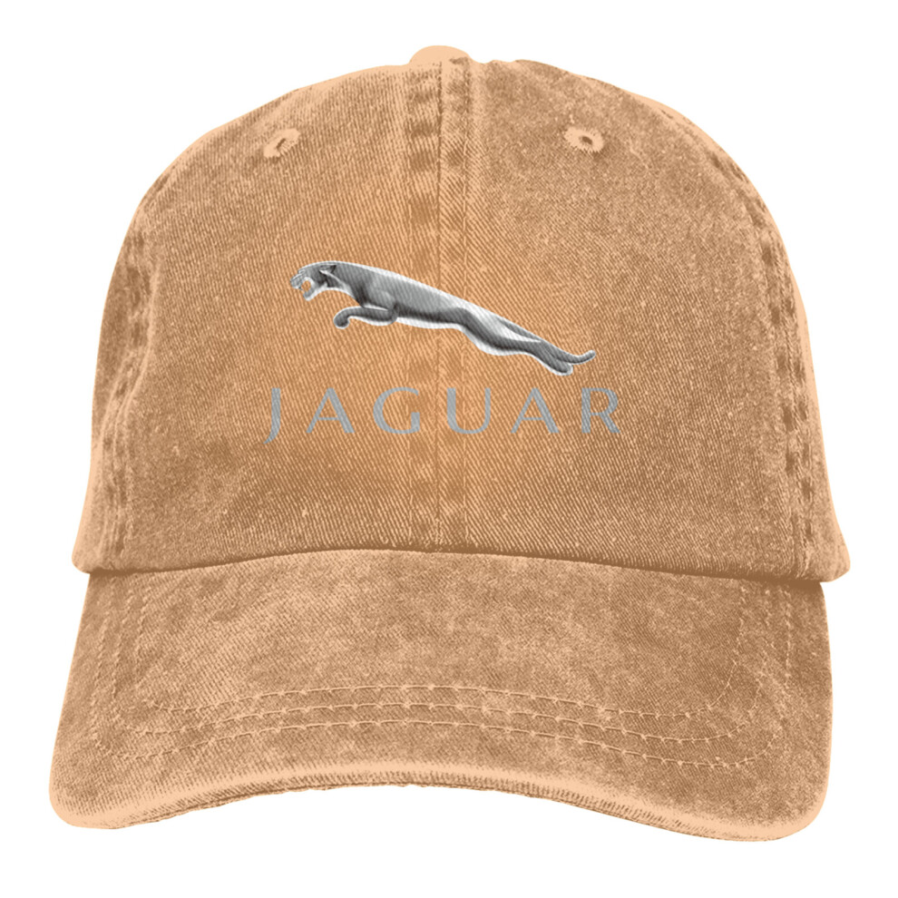 Cap Hat (Natural) Jaguar Pop Design Cotton Washed Baseball Cap Hats Brown